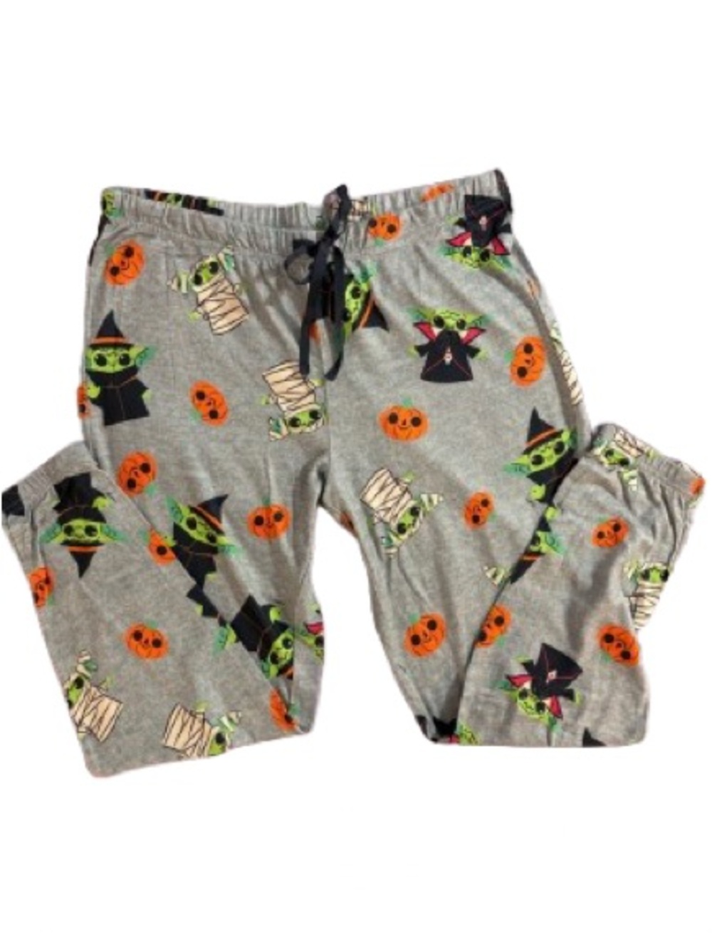 Star Wars Women Baby Yoda Lounge Pants in Heather Gray Halloween Accents Size L